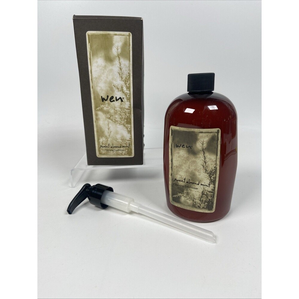 WEN By Chaz Dean Sweet Almond Mint Cleansing Conditioner 16 oz Sealed With Pump